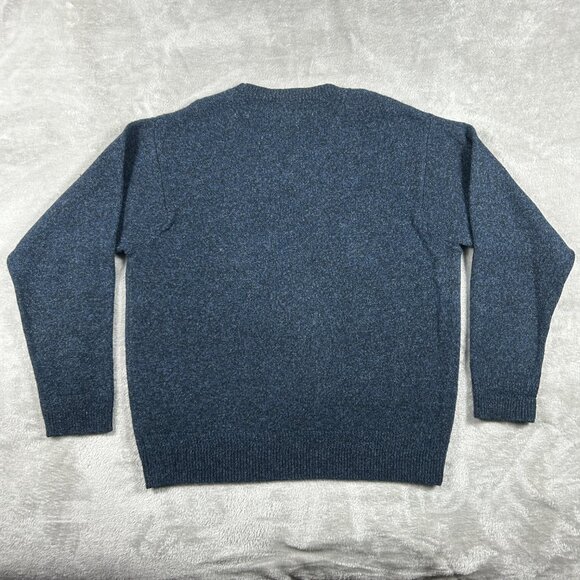 Pendleton Sweater Men's Large Heather Blue 100% Shetland Washable Wool Crewneck - Picture 6 of 6